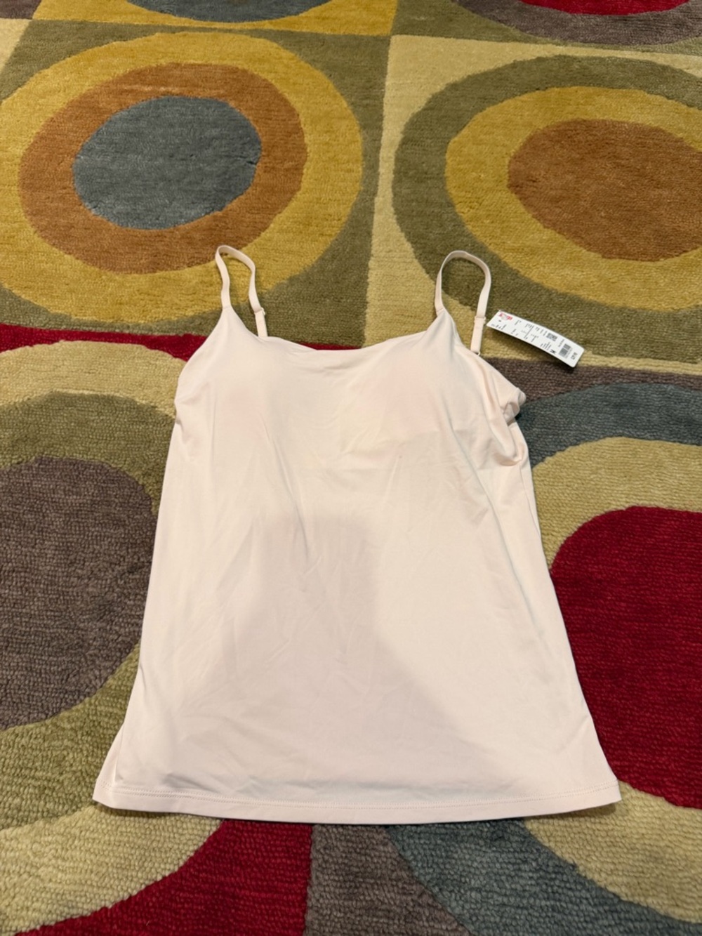 NWT Uniqlo AIRism Bra Camisole Padded Tank Top Light Pink Women’s Size Medium